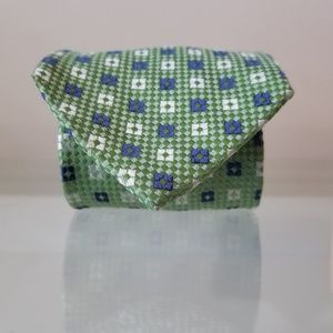 Paul Fredrick Tie Green 100% Silk